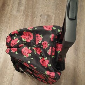 betsey johnson covered roses luggage